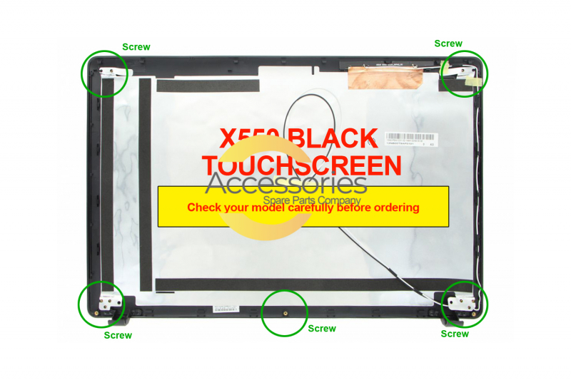 Tapa de pantalla negra táctil 15