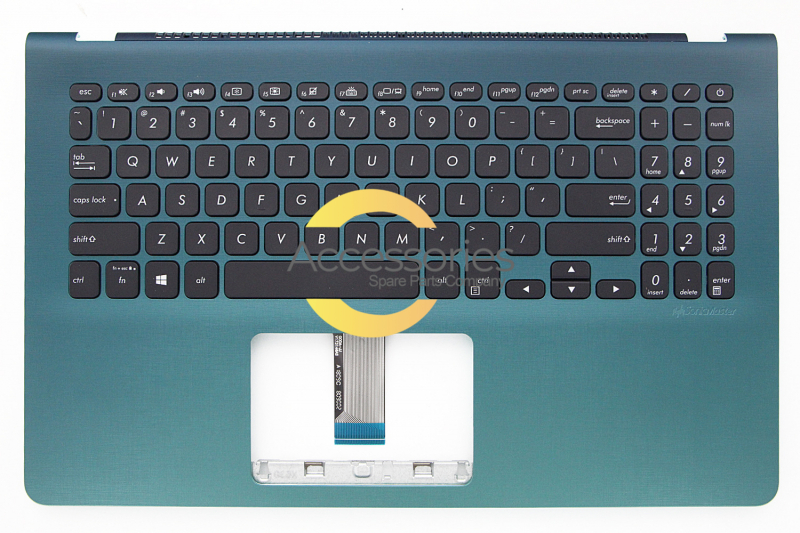 Asus Green backlit American QWERTY keyboard