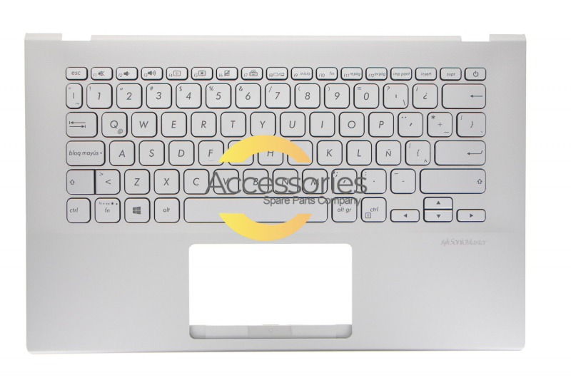 Asus Silver backlit QWERTY Latin American Keyboard