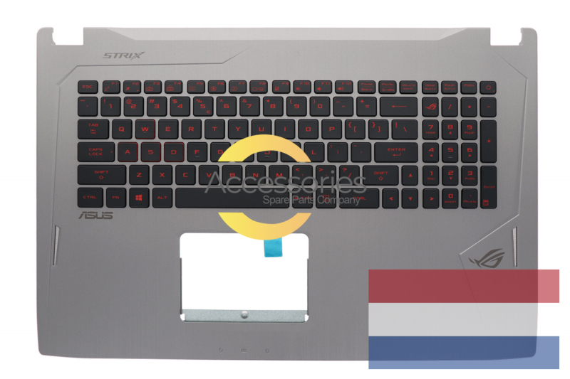 Asus Gray Dutch QWERTY backlit keyboard