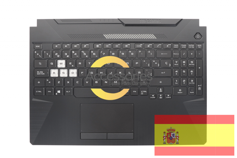 Asus Black backlit Spanish keyboard