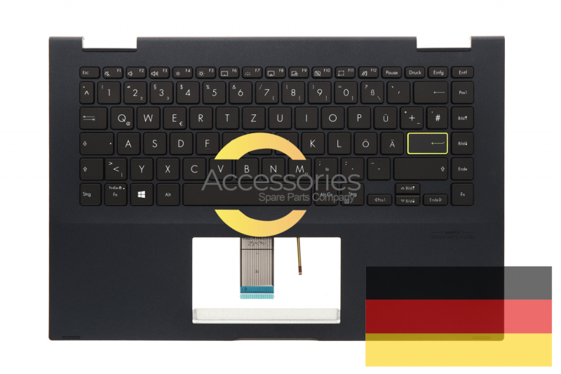 Teclado retroiluminado negro alemán VivoBook Asus