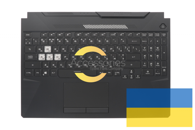 Teclado retroiluminado negro ucraniano Asus