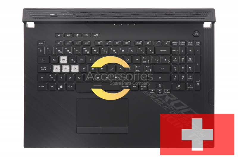 Swiss Black backlit QWERTZ keyboard Asus