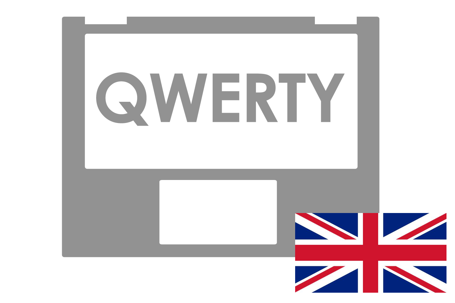 Teclado blanco QWERTY del Reino Unido Asus