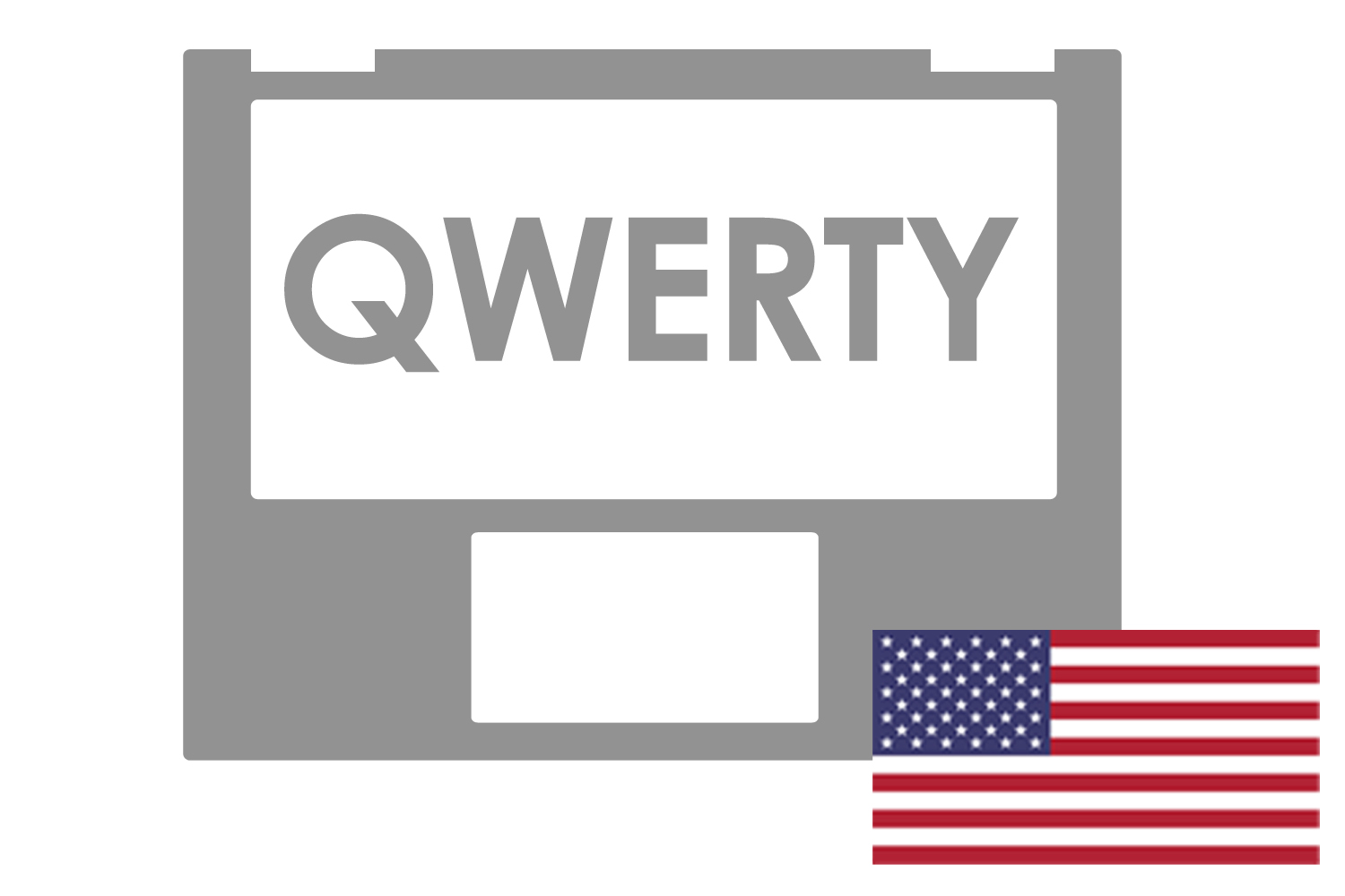 Teclado plateado QWERTY americano Asus