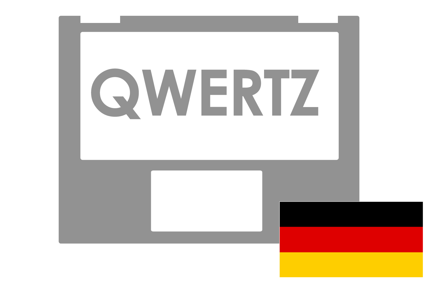 Teclado plateado QWERTZ alemán Asus