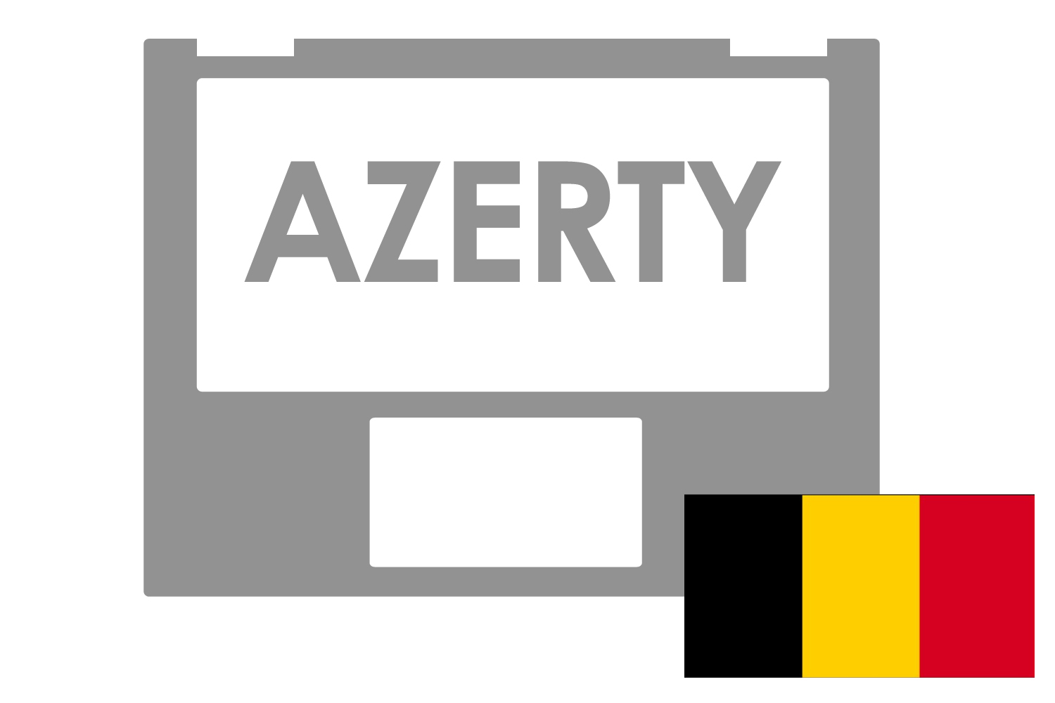 Teclado gris oscuro AZERTY Belga Asus